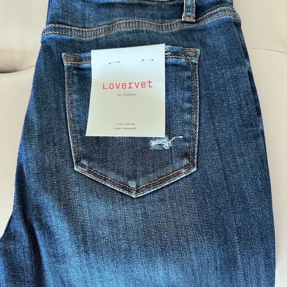 Classic Blue Medium Wash Jeans with Subtle Fading